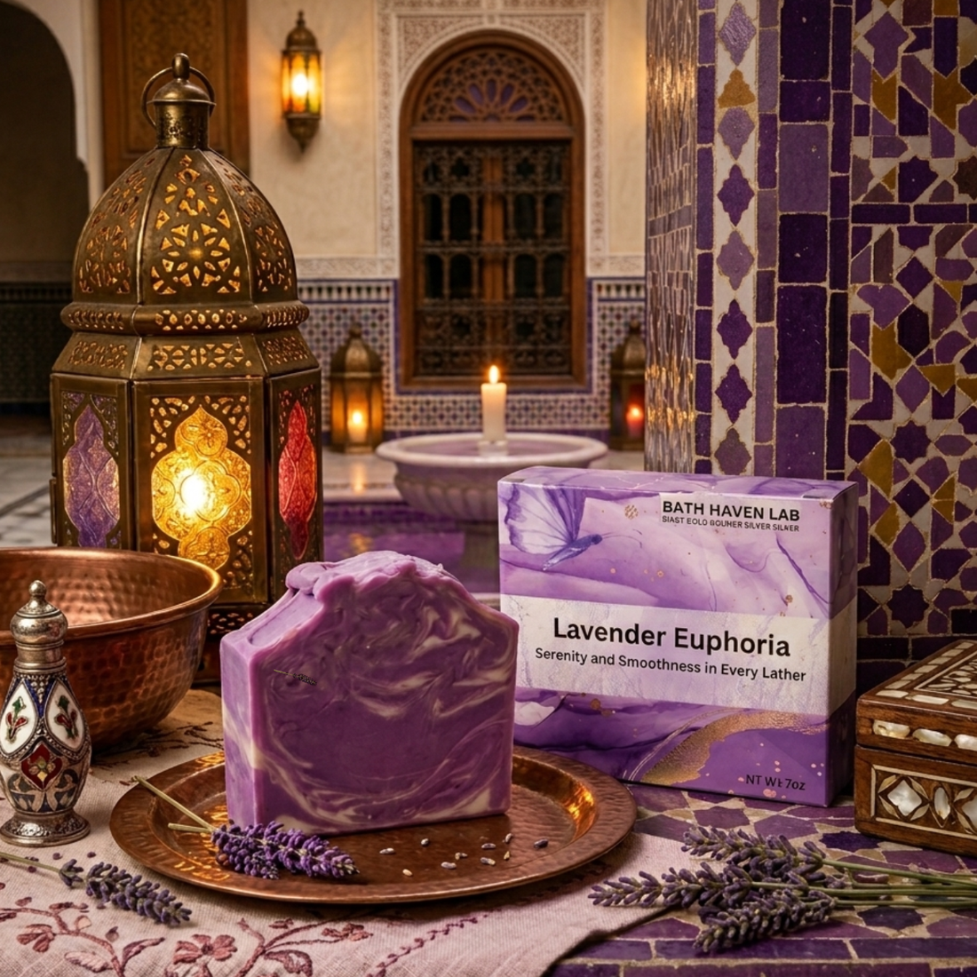 Lavender Euphoria handmade aromatherapy soap bar by Levantine Botanica