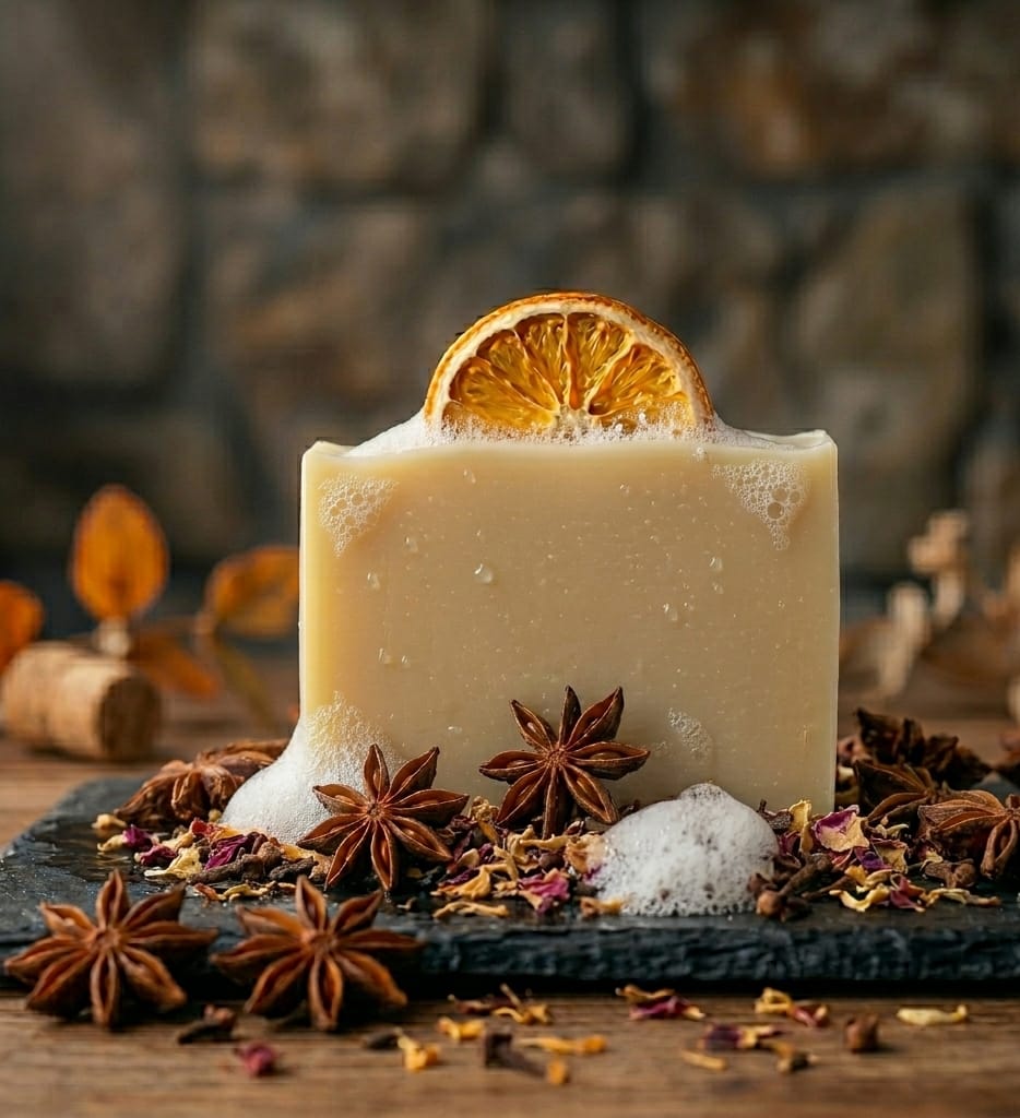 Jumana handmade licorice soap bar by Levantine Botanica